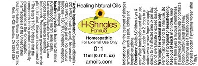 H-shingles Formula Label (H Shingles Formula 11ml)